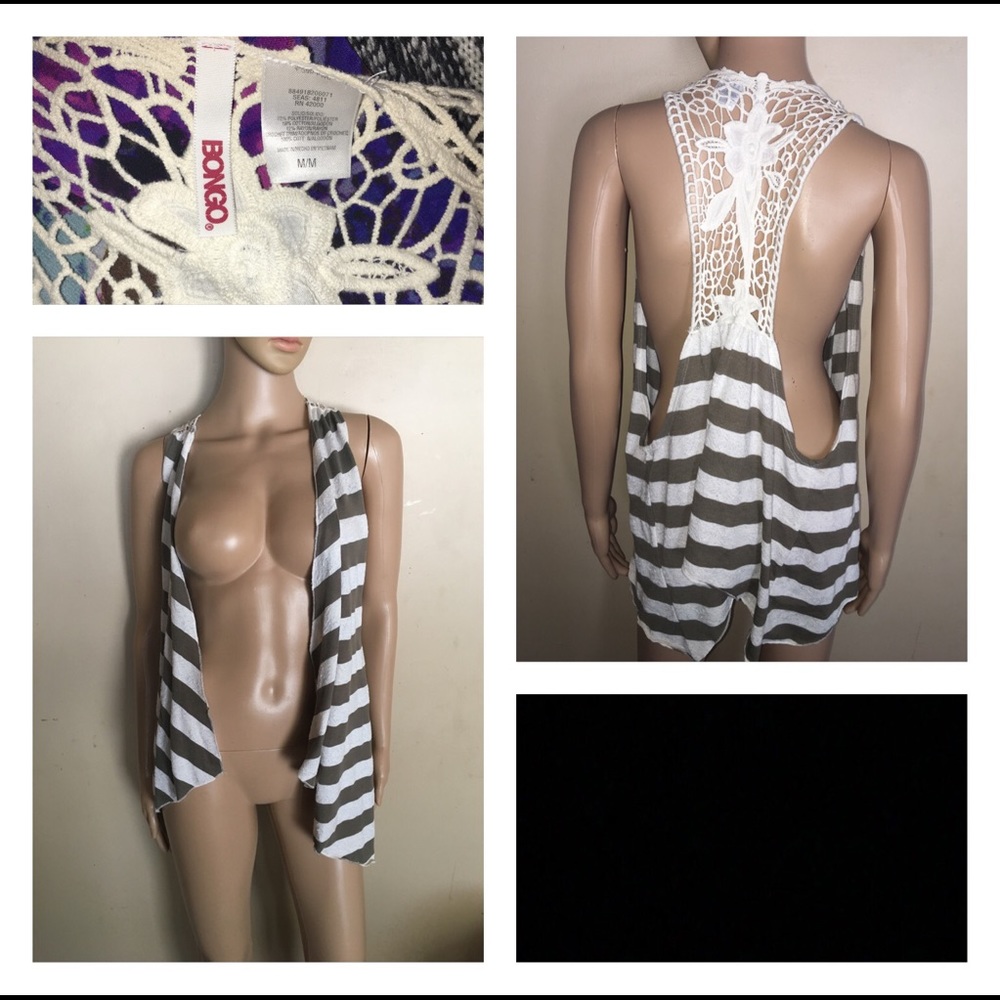Tan & White Striped Cover
